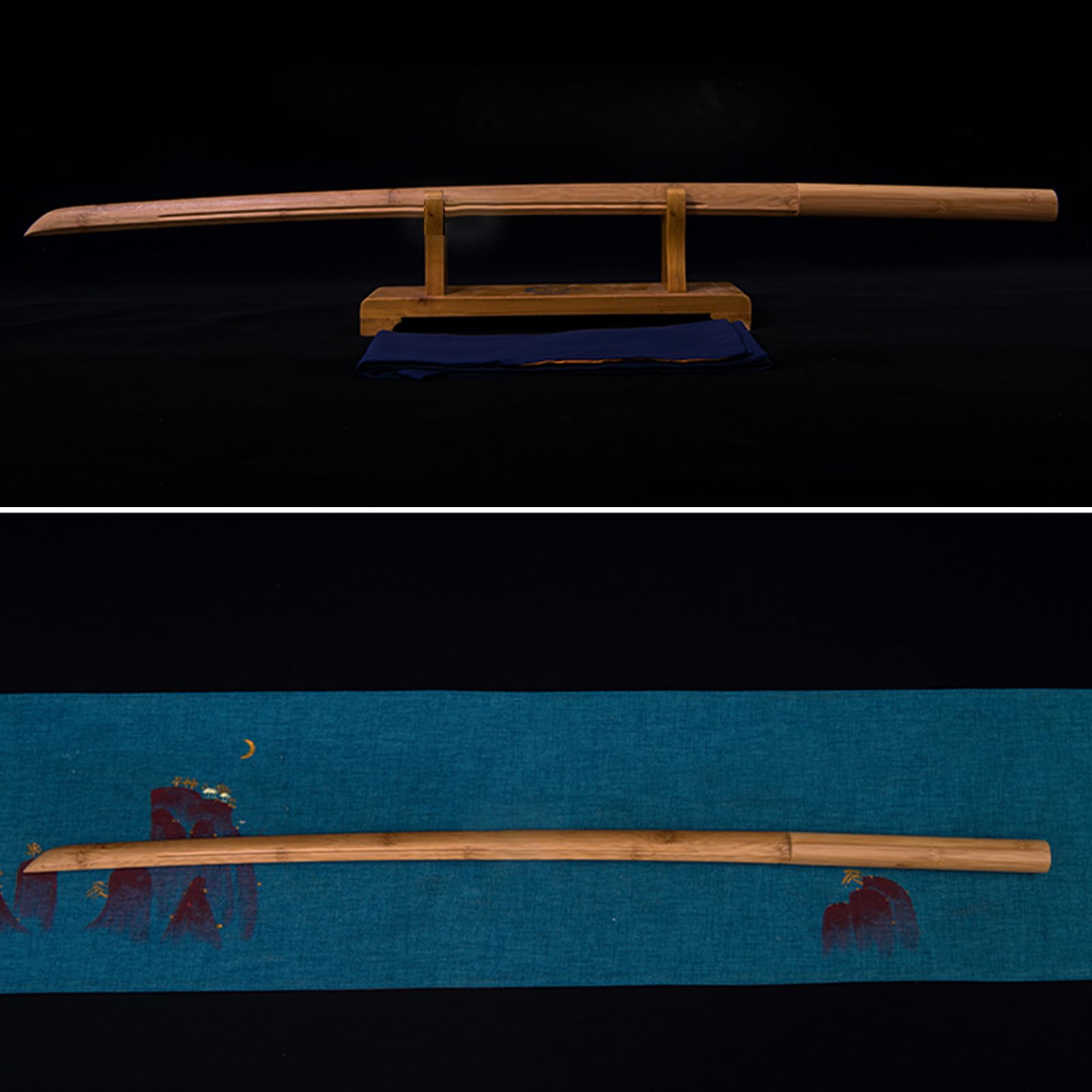 Katana de bambú Natural Bokken de práctica Kendo 103cm Espadas samuráis de Madera Hechas a Mano