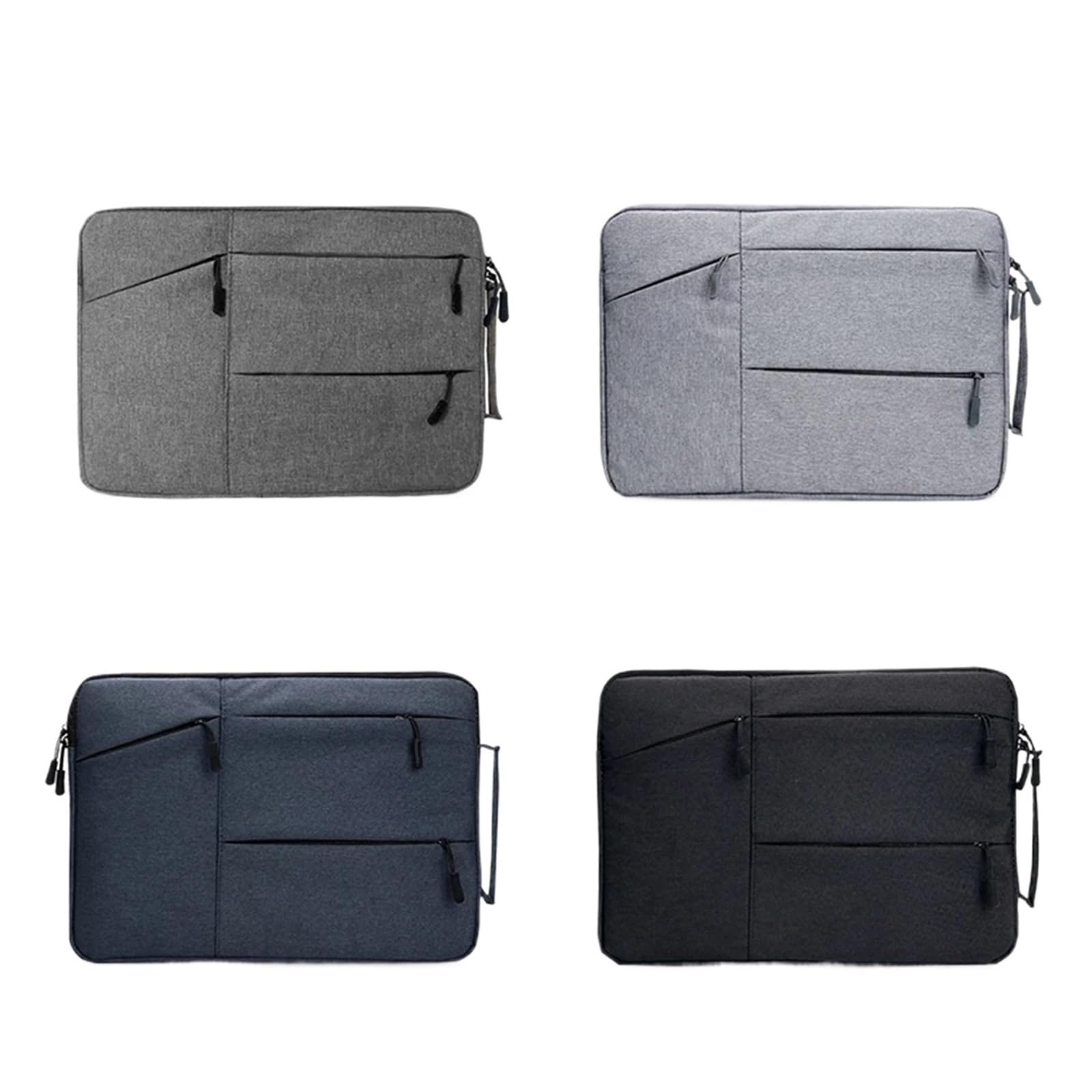 Custodia universale per notebook da 11-15,6 pollici, custodia protettiva leggera (11/12/13,3/14/15/15,4/15,6 pollici), impermeabile, portatile, imbottita, colore grigio chiaro