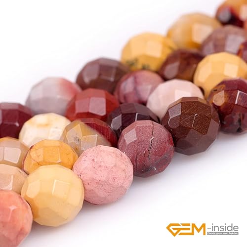 Miniatura 90 de GEM-Inside Red Orange Carnelian Gemstone Loose Beads Natural Energy Power Beads for Jewelry Making Round Faceted 8mm 15