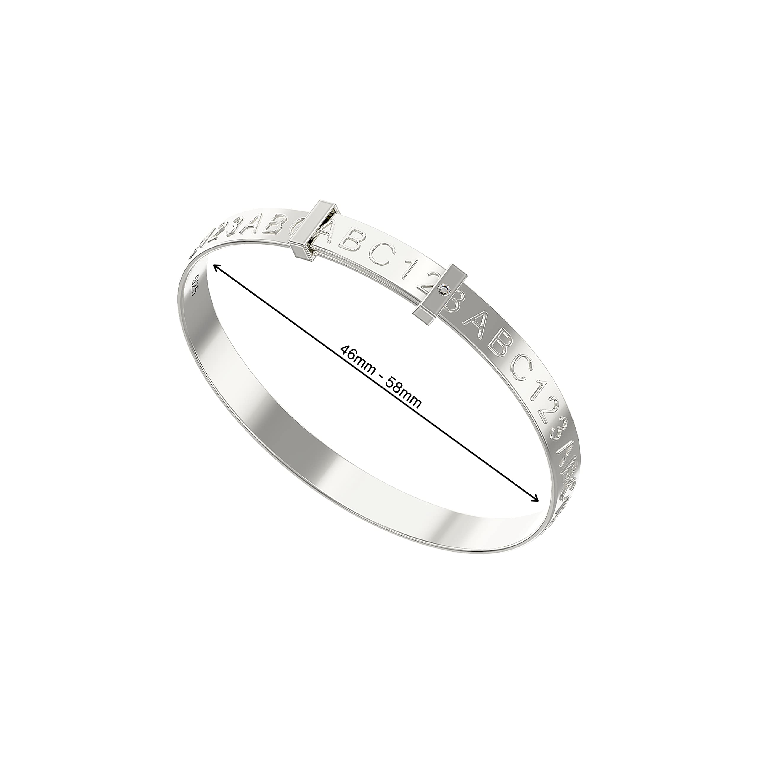 Aeon Bracelet extensible pour bébé en argent sterling 925 | Bijoux pour bébé de 0 à 5 ans | Parfait comme cadeau de baptême pour un garçon ou une fille | Coffret cadeau et polissage, Adjustable