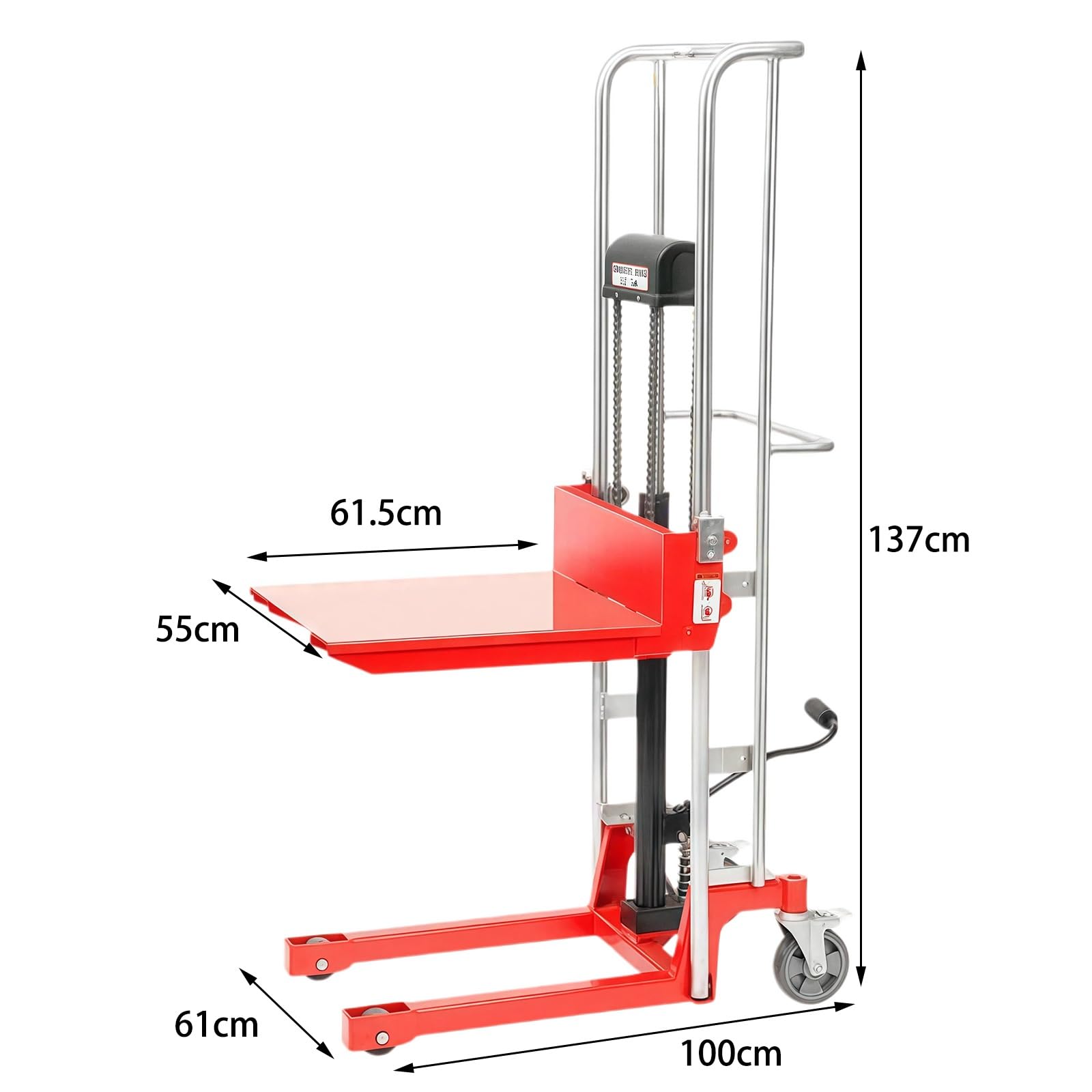 Transpallet Manuale Carrello elevatore Idraulico Manuale da 400 kg, capacità 110 cm, for impilamento in Magazzino