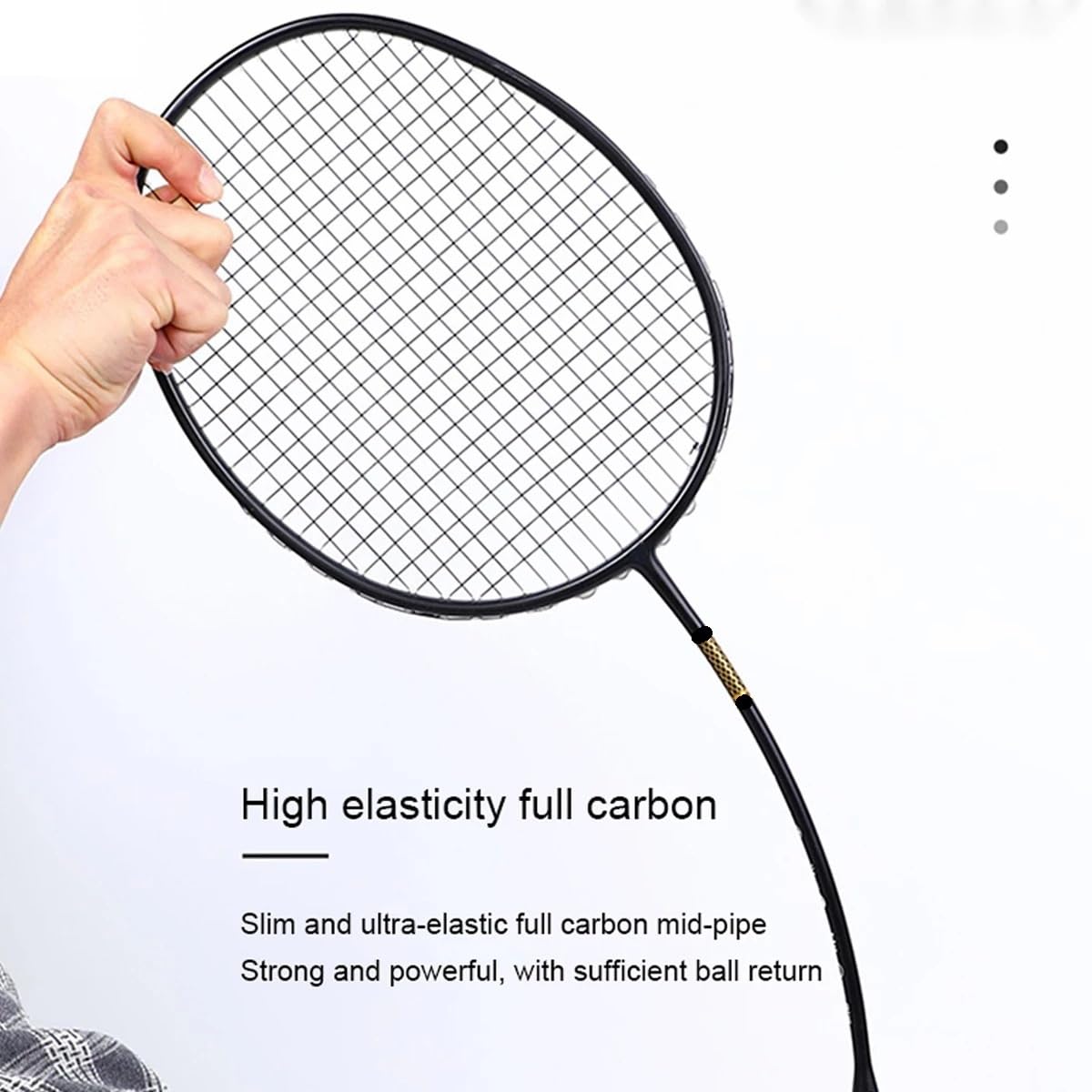 Badminton Set Racchetta da Badminton in Fibra di Carbonio e Lega Titanio 4U 85g Attrezzatura Sportiva Allenamento