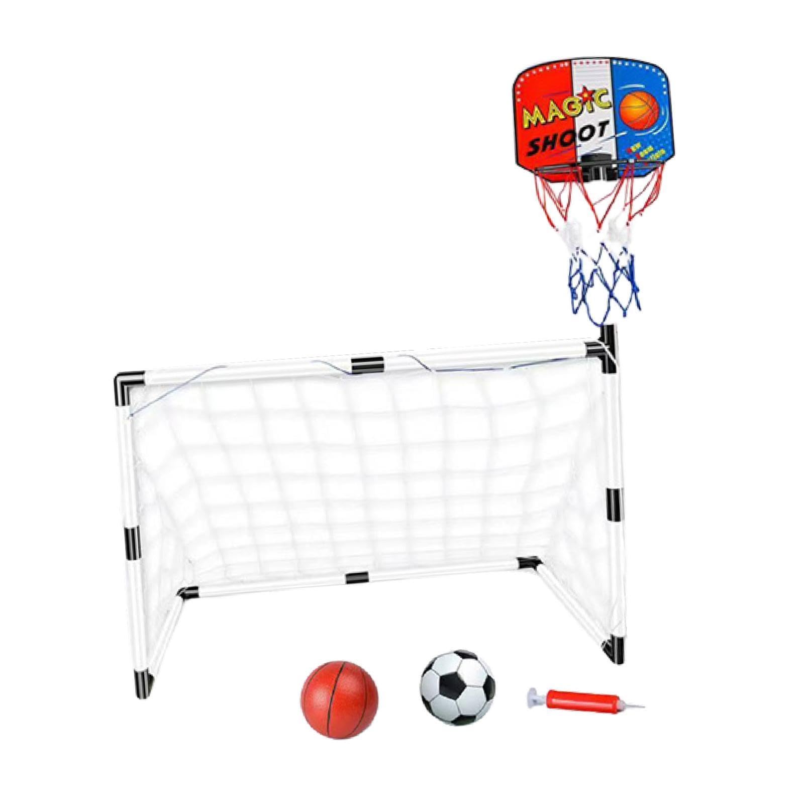 Kids Soccer Goal with Basketball Hoop with Pump for Games Competition Sports Red Blue 92X48X125Cm | Goals & Nets | Soccer | Team Sports-image-18