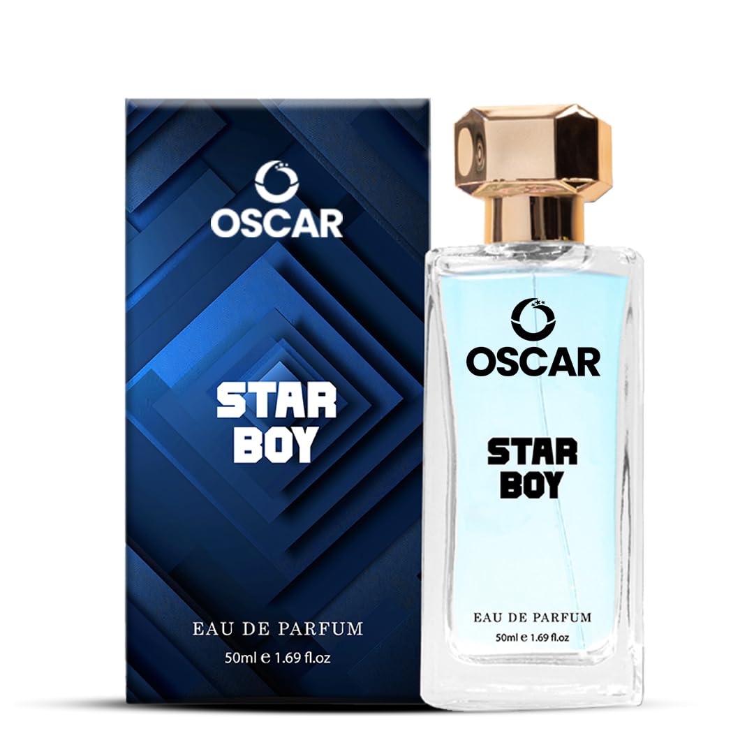 Oscar Star Boy Eau De Parfum Man, 50ml | Long Lasting Perfume for Men | Premium Luxury Fragrance Scent | Aromatic Blend of Bergamot, Jasmine, Amber | Long Lasting Smell