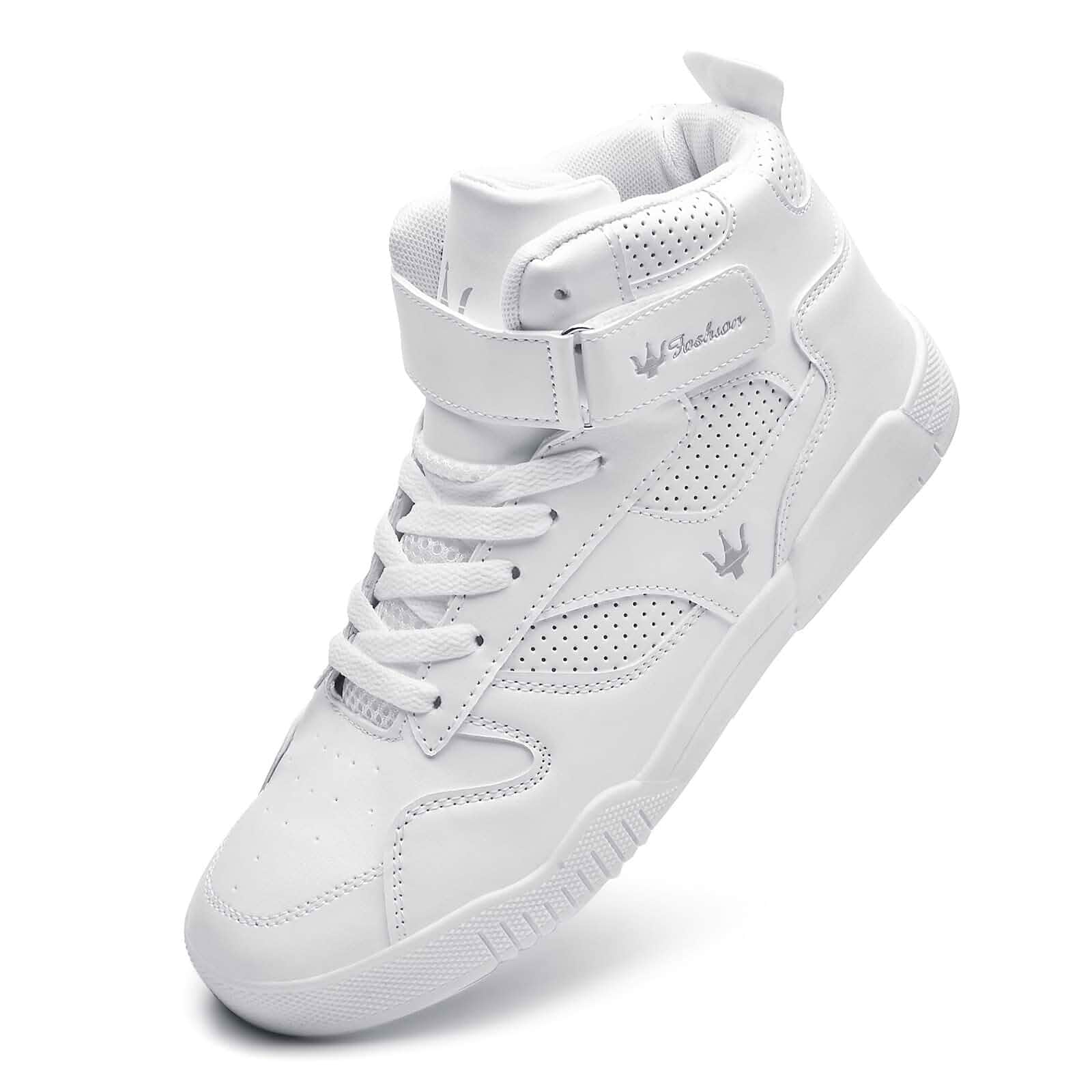 Men's High Top Breathable Leather Street Sneakers High top Ankle Support, Zero-Drop Rubber Sole, Reliable Traction, Comfortable PU leather upper for Outdoor Casual Wear