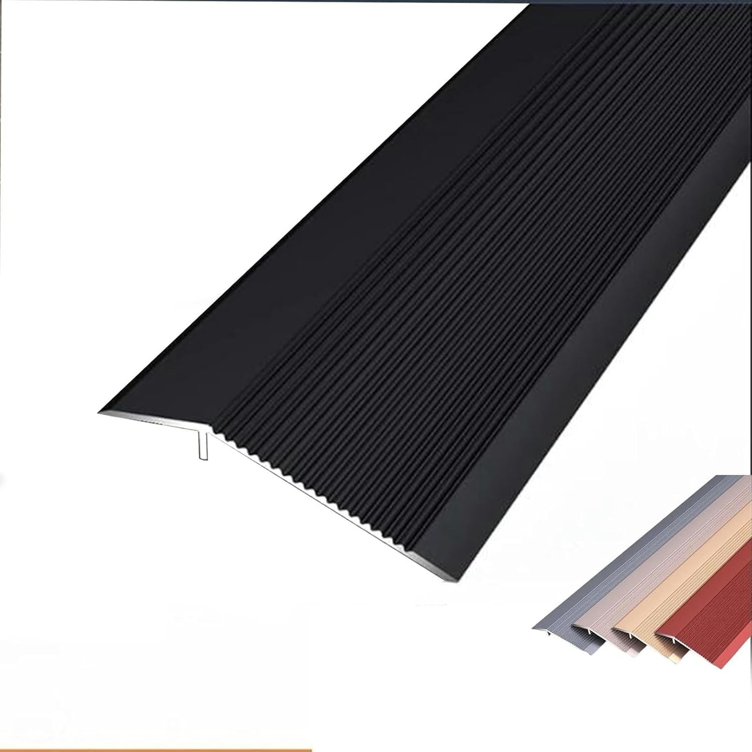 Floor Transition Strip, Threshold Ramp, Thresholds for Doorways, Wheelchair Ramp Edge Reducer Laminate Transition Cover Edge Trim Gap Doorway Threshold for Uneven Floors Heights