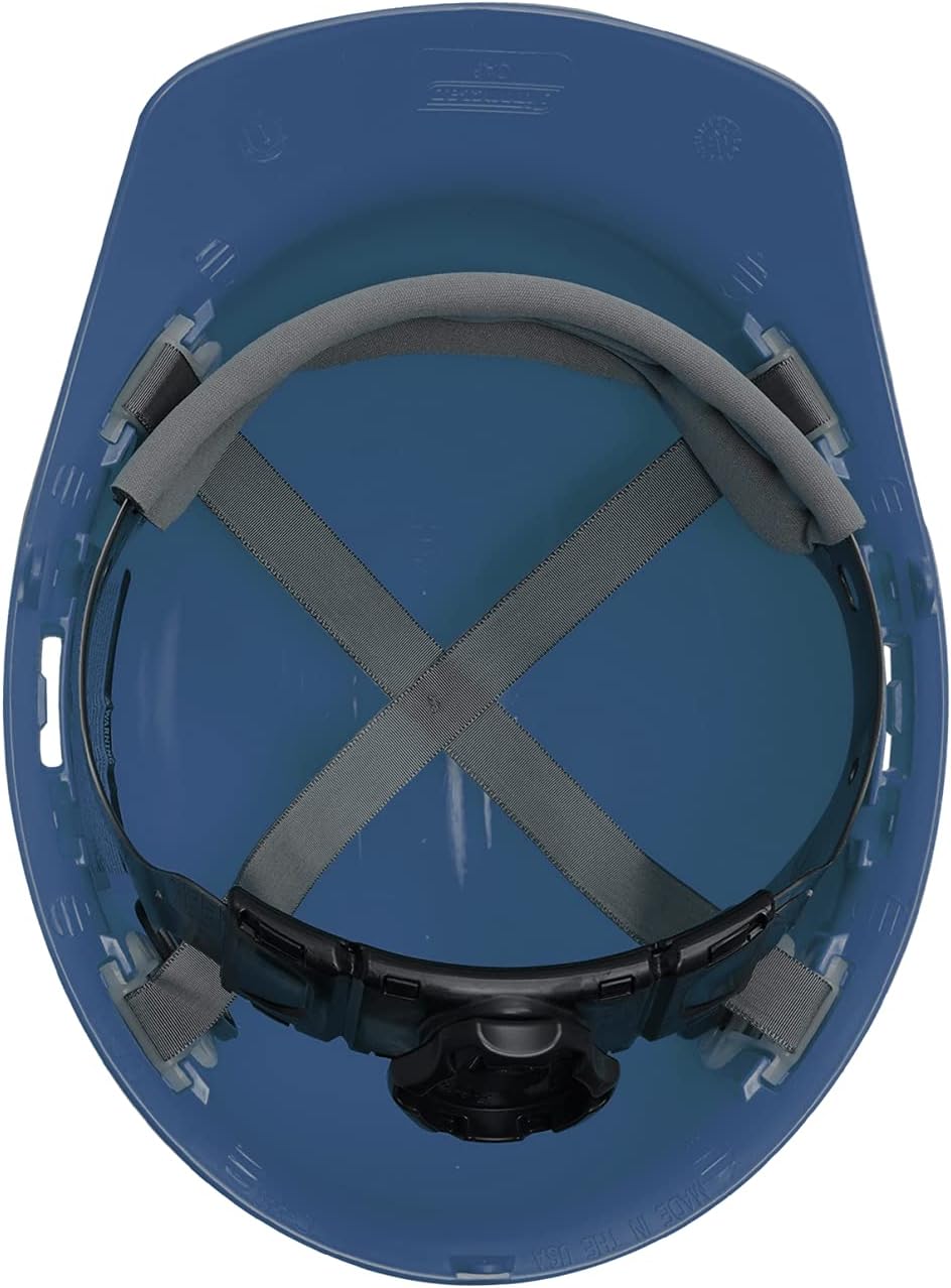 Ironclad Hard Hat Yukon ES400, Made in USA, Standard Brim, 4 Point Suspension, Class E, Color Blue (G60105), Medium