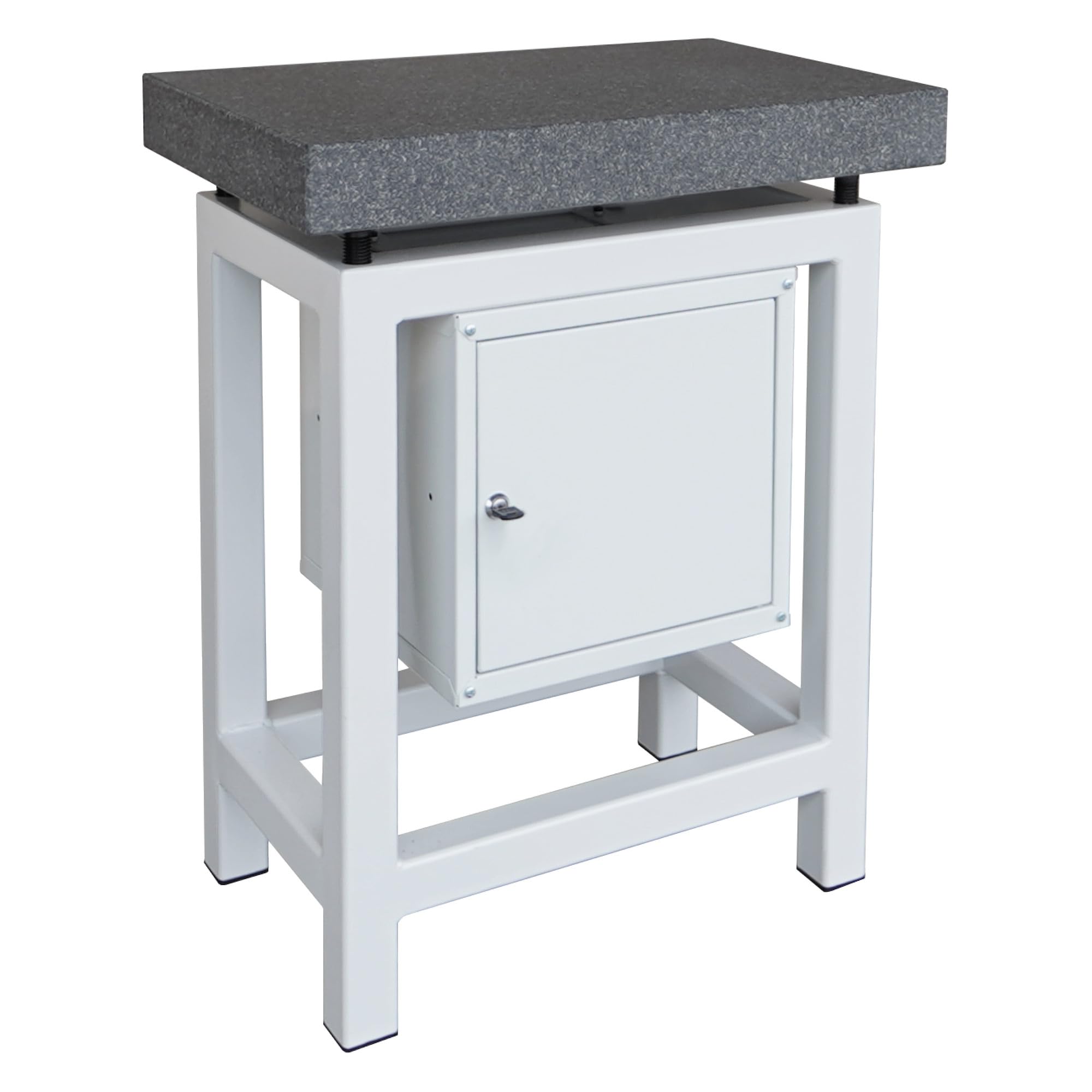 ASIMETO Granit-Messplatte mit Werkzeugschrank – 800 x 500 x 100 mm