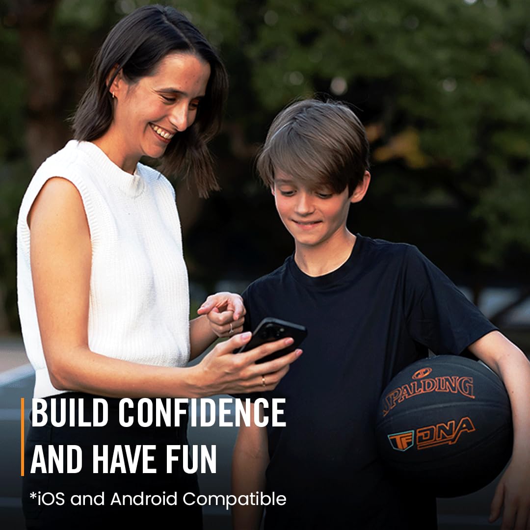 Spalding TF DNA Smart Basketball + 1 Yr App Subscription Bundle I iOS and Android Compatible I All Surface Material