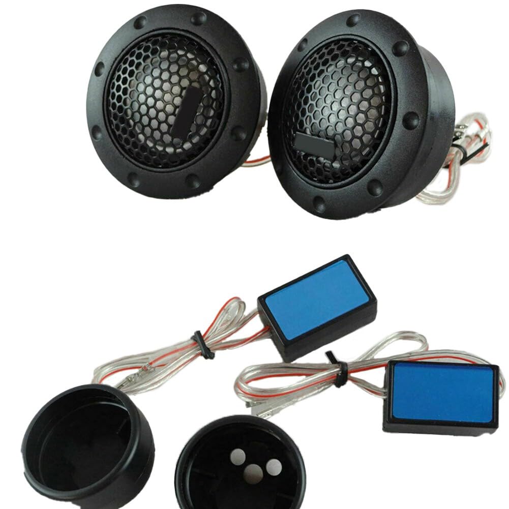 RichVibe Alpine DDT-S30 360 W 1" pour tweeters à dôme souple audio de voiture, 4 Ohm, sensibilité 91 dB, montage encastré/angulaire, pour systèmes 12-24 V