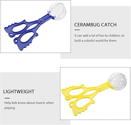 Miniatura 6 de Supvox 5 pinzas para atrapar insectos, pinzas para niños (azul, rosa, naranja, amarillo, verde estilo mixto)