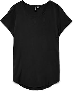 VERO MODA Damen VMBELLA SS WVN GA NOOS Top, Black, XXL