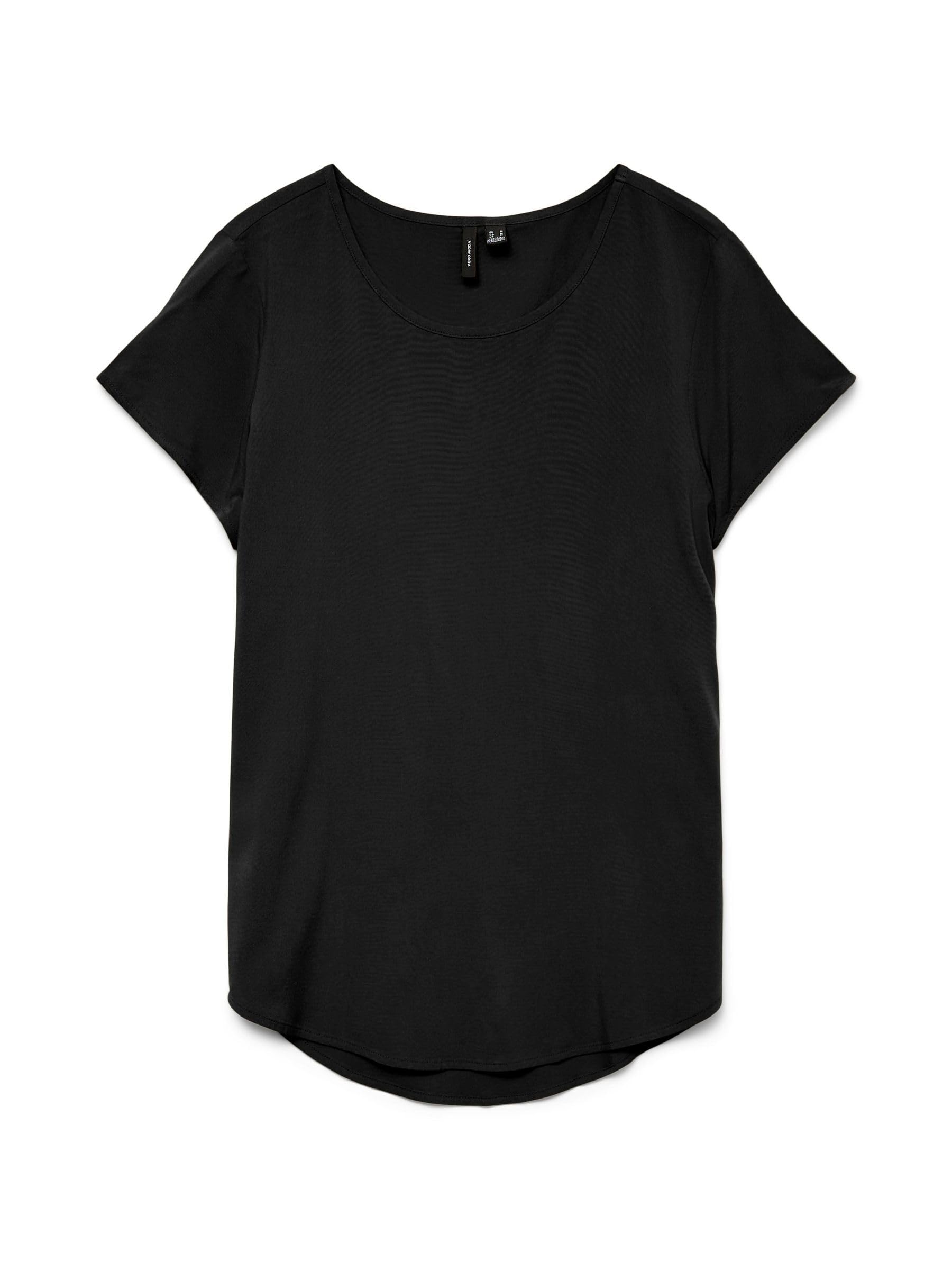 Vero Moda Women's Black Bella Short-Sleeve Regular Fit T-Shirt in Size 10, Sports Direct