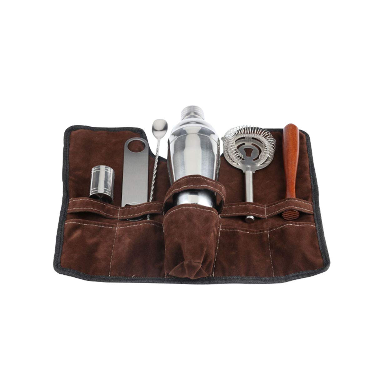 Coctelera Batidora De Acero Inoxidable Bartender Colador De Bebidas Jigger Kit