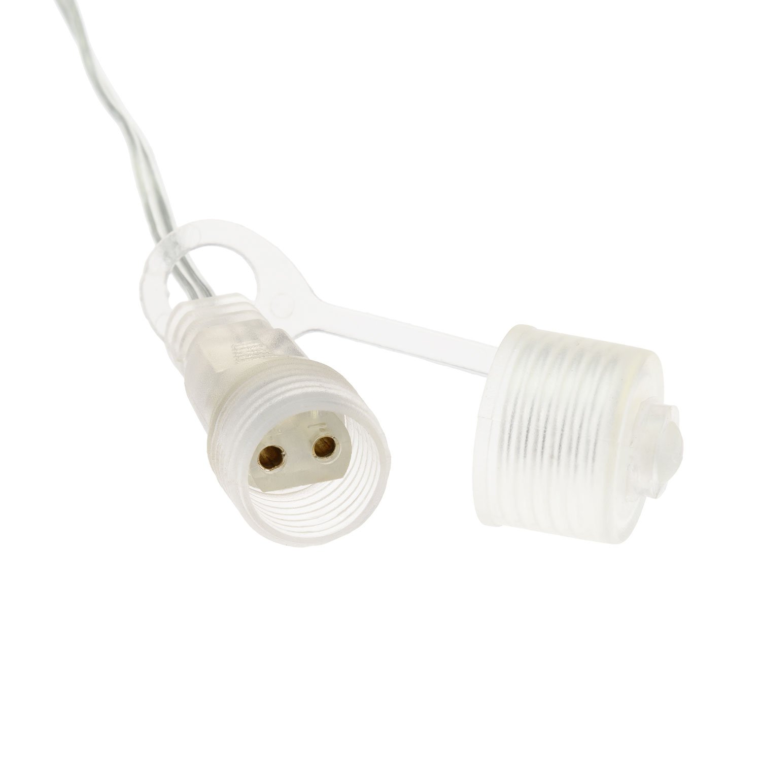 Guirnalda 5 m, con 10 bombillas Ø 55 x h 95 mm con Micro LED luz fría, extensible, guirnalda de luces, decoraciones luminosas