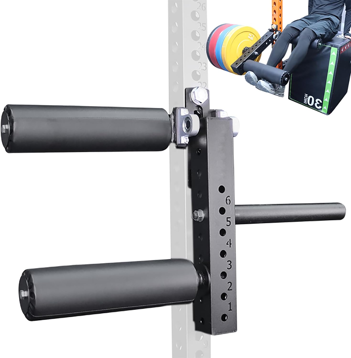 Leg Extension Rack Attachment for Makes The Legs More Fixed, Leg Extension Attachment for Adjustable Leg Extension and Curl Machine Squat Rack Attachment