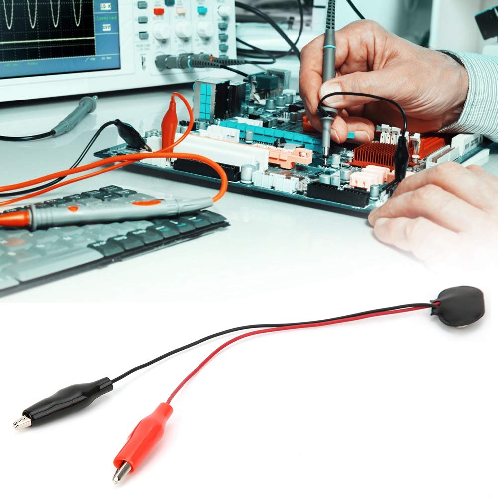 Sunicon Cocodile Clip Cable, 20Pcs Battery Snap Connector to Crocodile Clip Cable Lead Wire Probe 9V 15cm Length, for Arduino Project or LED Light Bar