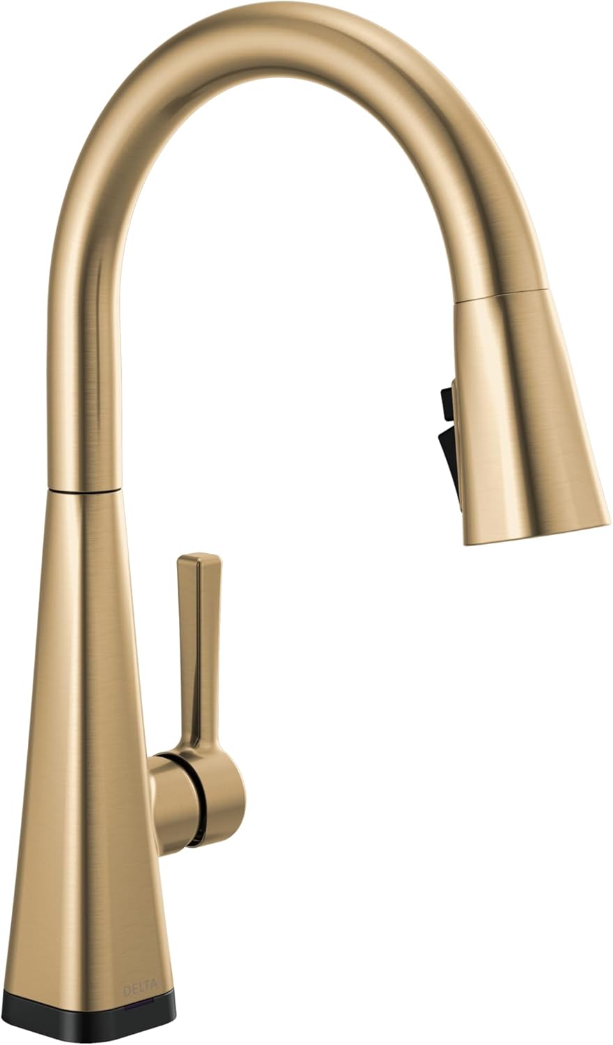 Delta Lenta Touchless Kitchen Faucet with Touch Technology, Brushed Gold Kitchen Sink Faucet with Pull Down Sprayer, Single Hole, Champagne Bronze 19802TLZ-CZ-DST