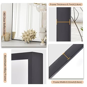 Amazon.co.jp: Koonmi 24インチx32インチ 壁バスルームミラー