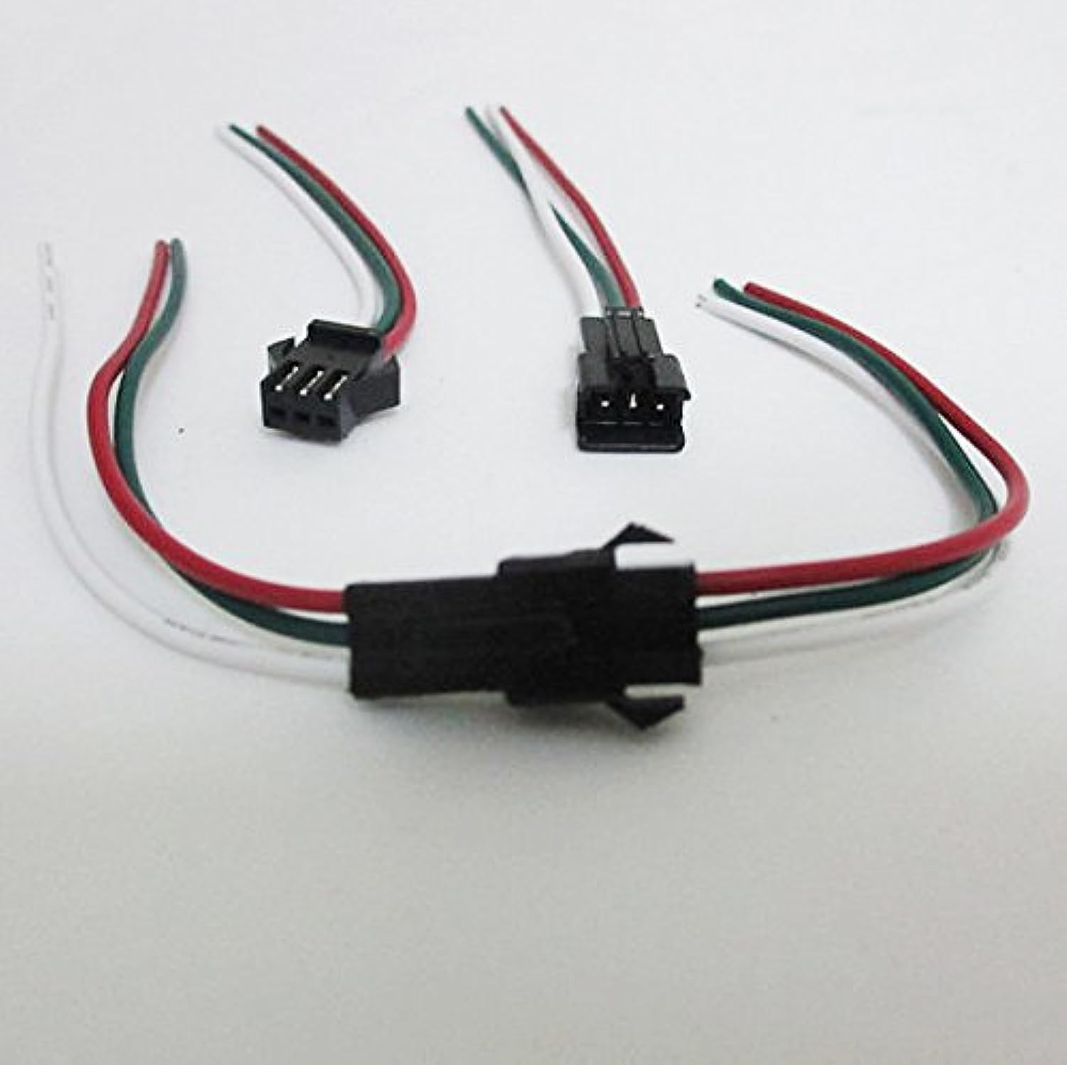 Robomalls 5 Pair JST SM 3 Pin Connectors For WS2812B WS2811 WS2812 LED Strip Female Male Automatical Connector No need Soldering