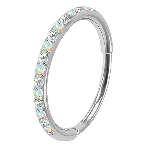 16G 20G F136 Titanium Nose Ring Hoop for Women, 6mm