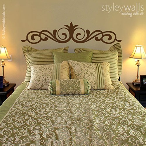 Pin Striping Bed Headboard Vinyl Wall Decal, Bed Headboard