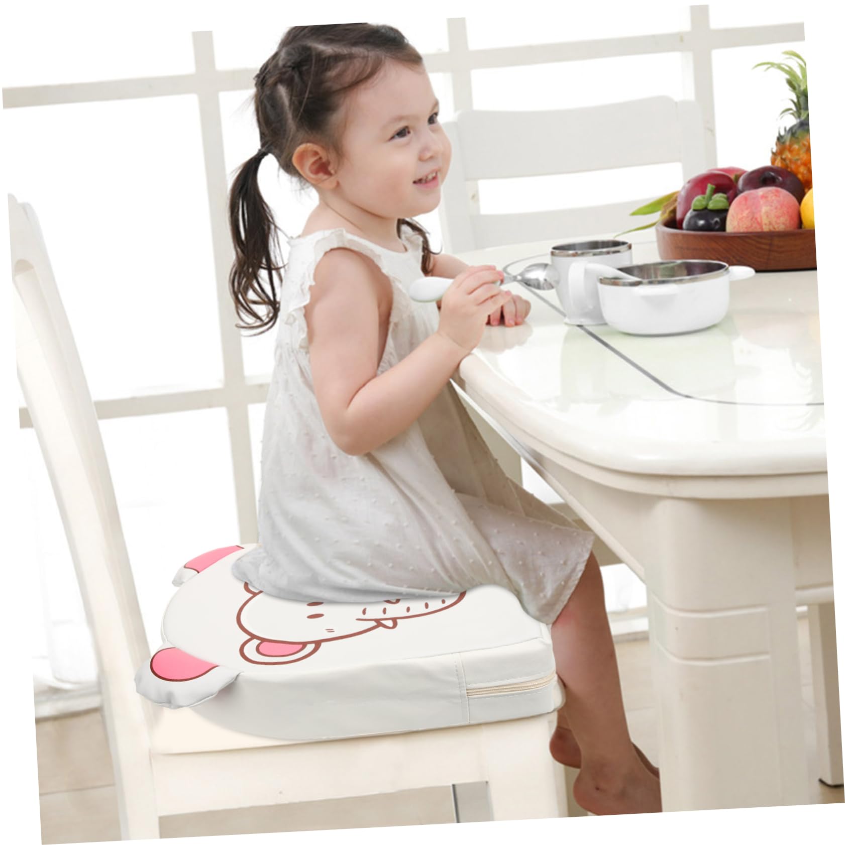 Rehausseur de Chaise pour Garçon et Filles en Cuir Pu Rembourré Confortable et Respirant pour Usage Intérieur et Repas 130