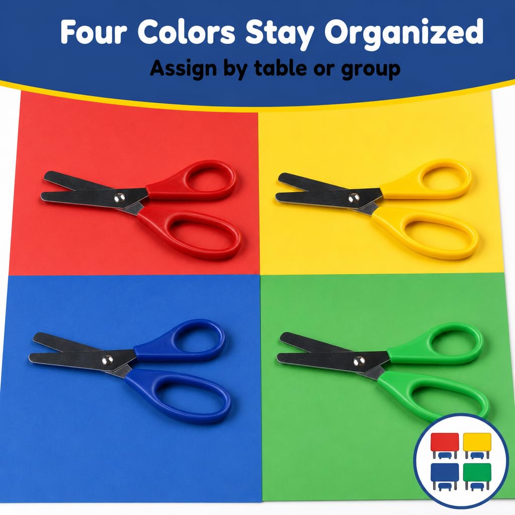 Color Swell Confezione di 72 Forbici per Bambini