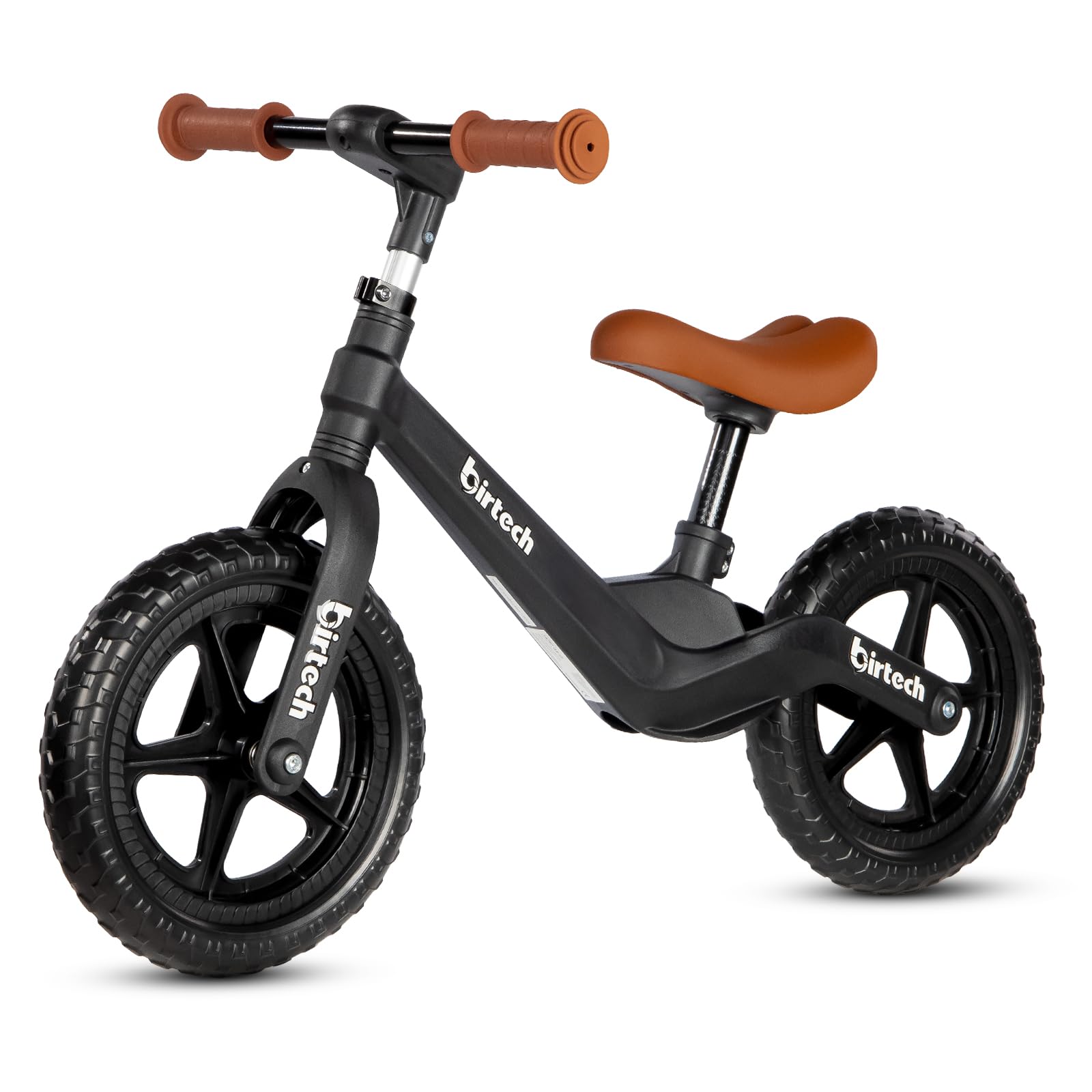 Hello-5ive 12" Balance Bike for boys,girls, Lightweight No Pedal Walking Training Bike with Nylon Frame and Flat-Free Tires, Adjustable Kids Balance Bike for 2,3,4,5 year old (Black)