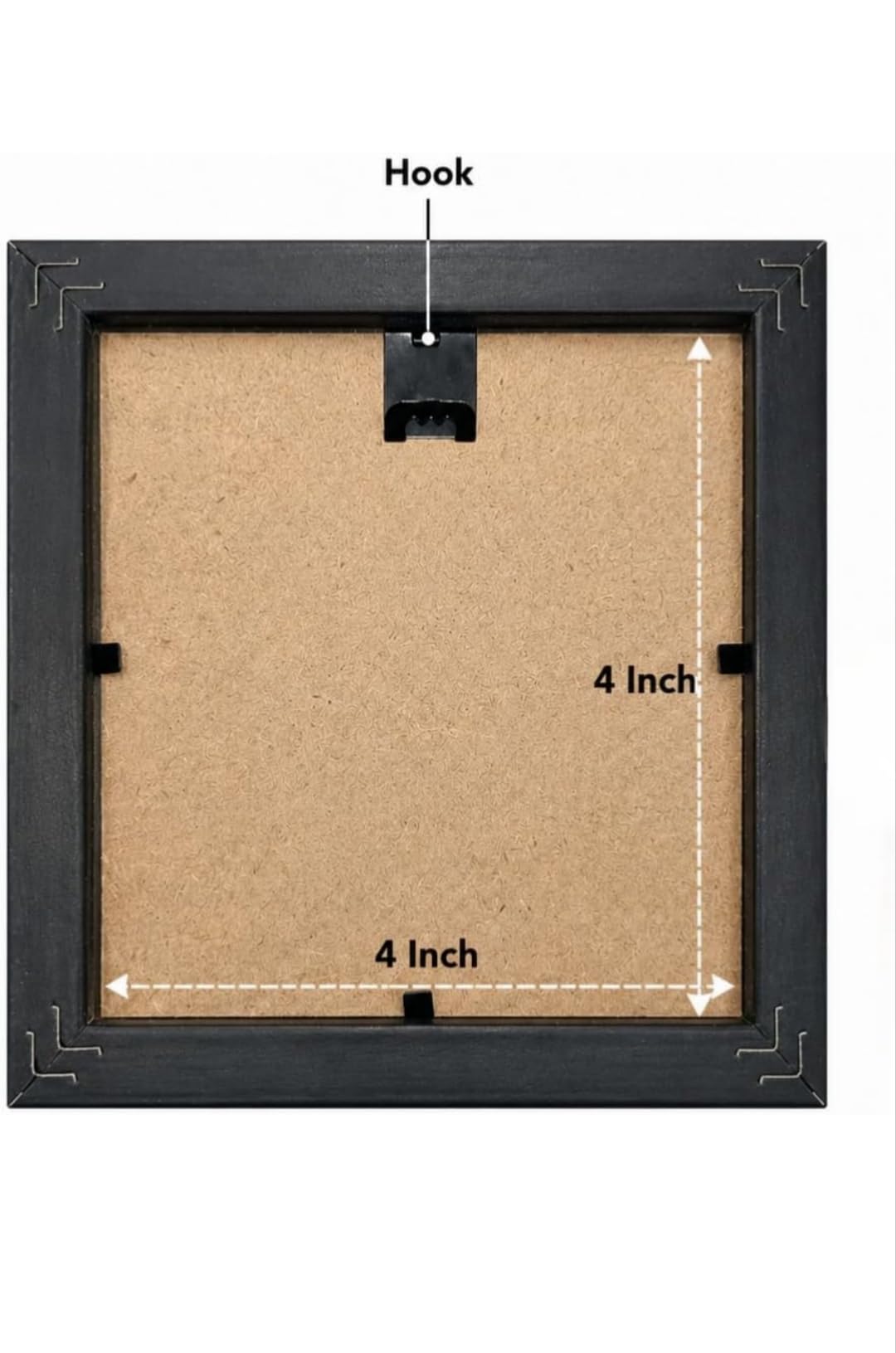 Black texture, mini frame, Set of 8, Square Photo Frames, 4×4 inc