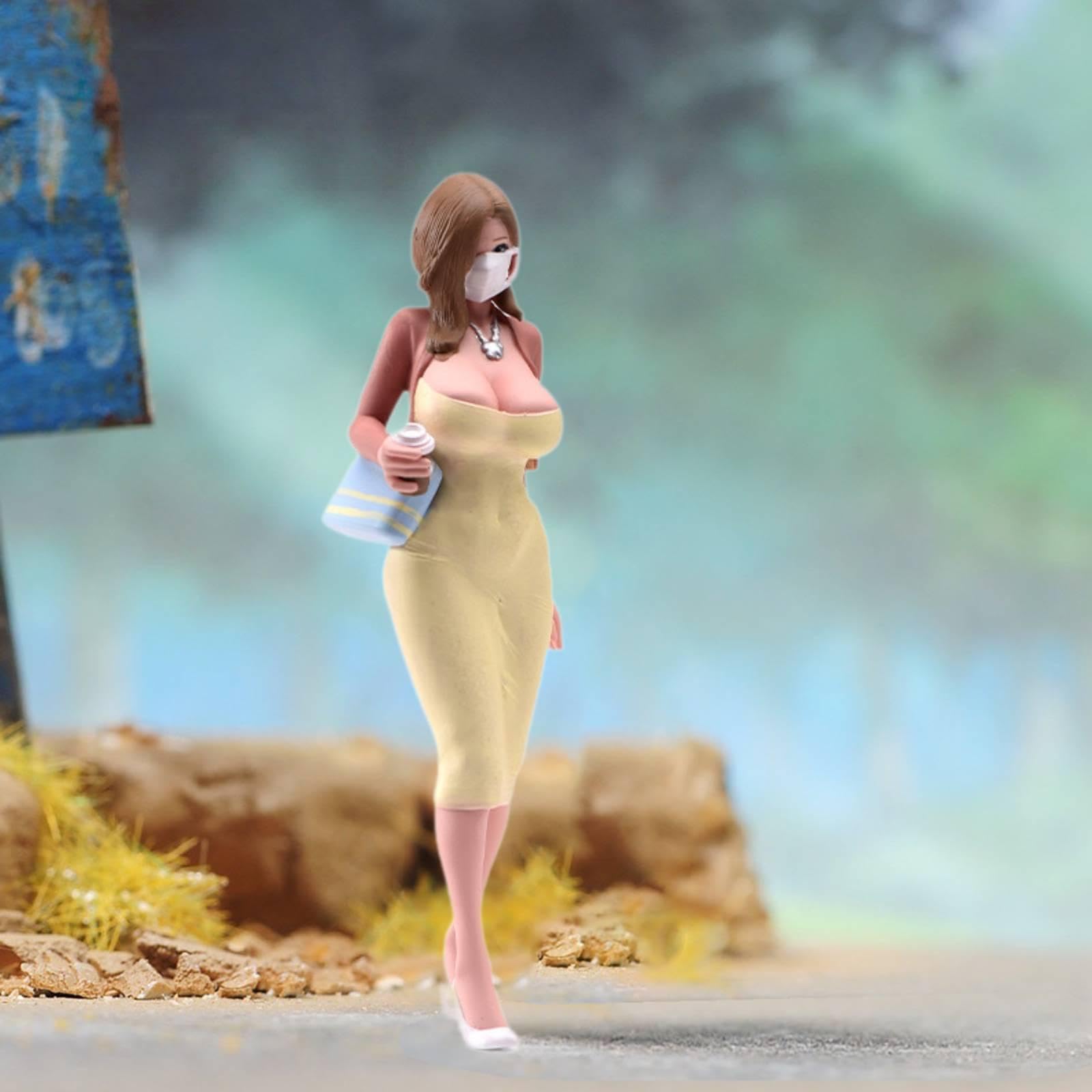 Modello di, 1:24, Personaggio 3D, Giocattolo, Accessorio per Foto di Giochi di Ruolo, con Tazza di caffè per Parchi G