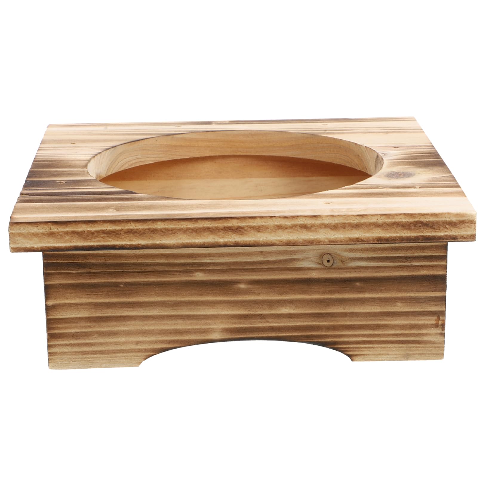 GRIRIW Stone Pot Rack with Non Slip Wooden Base Heat Resistant Casserole Stand for Korean Bibimbap Pot Holder for Safe Stable Kitchen Use