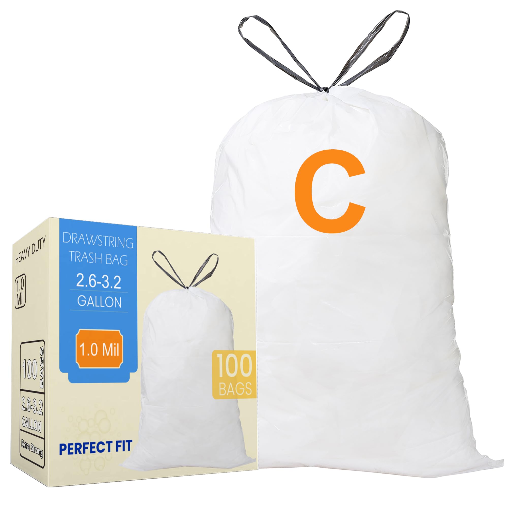 Code C 100 Count Trash Bags Compatible with simplehuman Code C