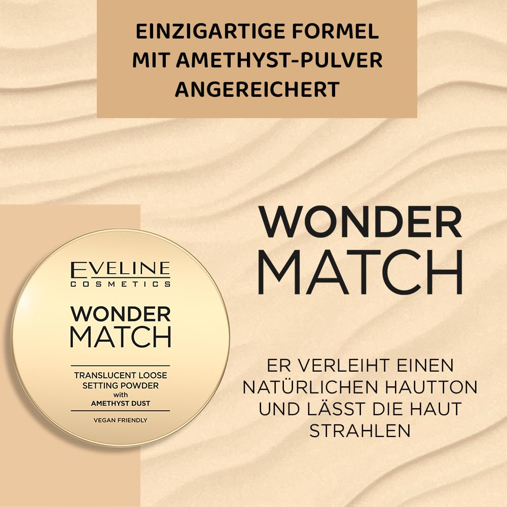 Eveline Cosmetics Puder utrwalający z ametystowym pyłkiem