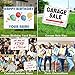 Blank Yard Signs with Stakes, Remiawy Custom Yard Sale Sign 17x12 Inch 4 Pack Corrugated Plastic Double Sided for Outdoor Lawn, Estate Garage, Open House, Birthday Decoration