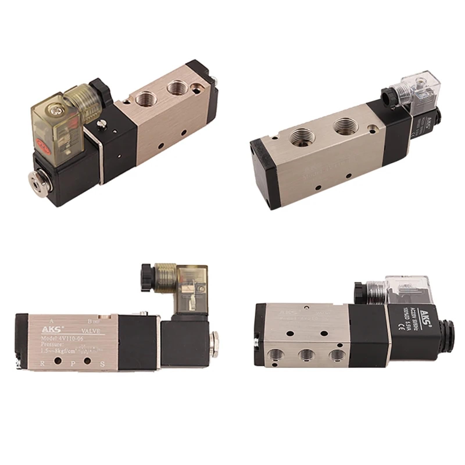 Electroválvula neumática 4V310-08/10, 3 vías, 2 Posiciones, Control de Gas, válvula magnética Aire, CC/CA, Bobina, voltios, Accesorios Manguera(DC12V)
