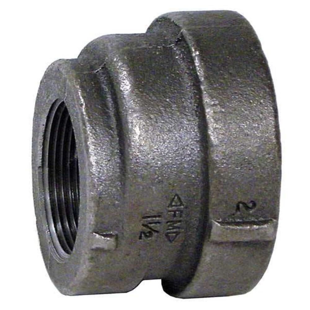 Yunque internacional 0300155207 hierro fundido excéntrico reductor acoplamiento, 2 "x 1/2", negro