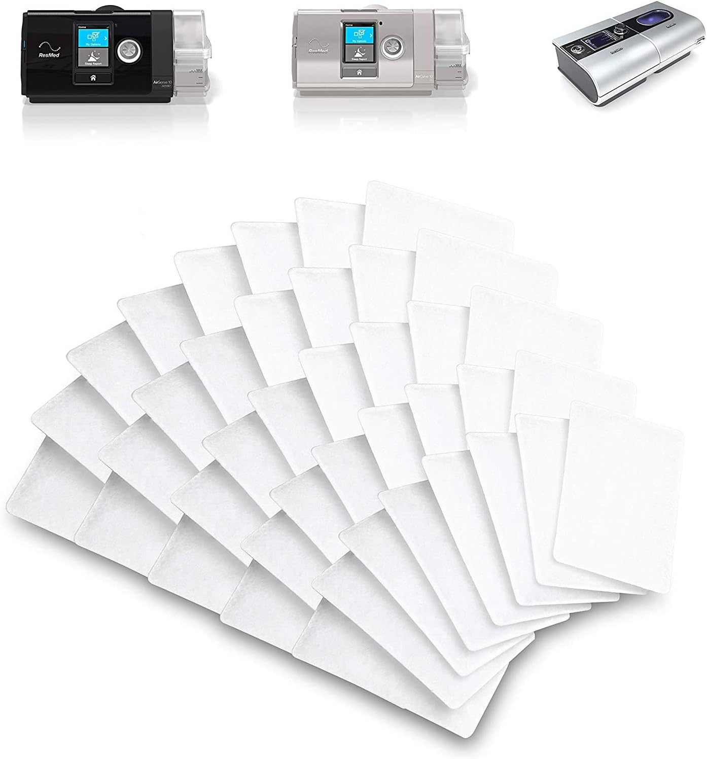 Resmed Airsense 10 Filters - 40 Packs, Disposable Universal Replacement Filters CPAP Filters for ResMed AirSense 10 - ResMed AirCurve 10 - ResMed S9 - AirStart - Series CPAP Machines