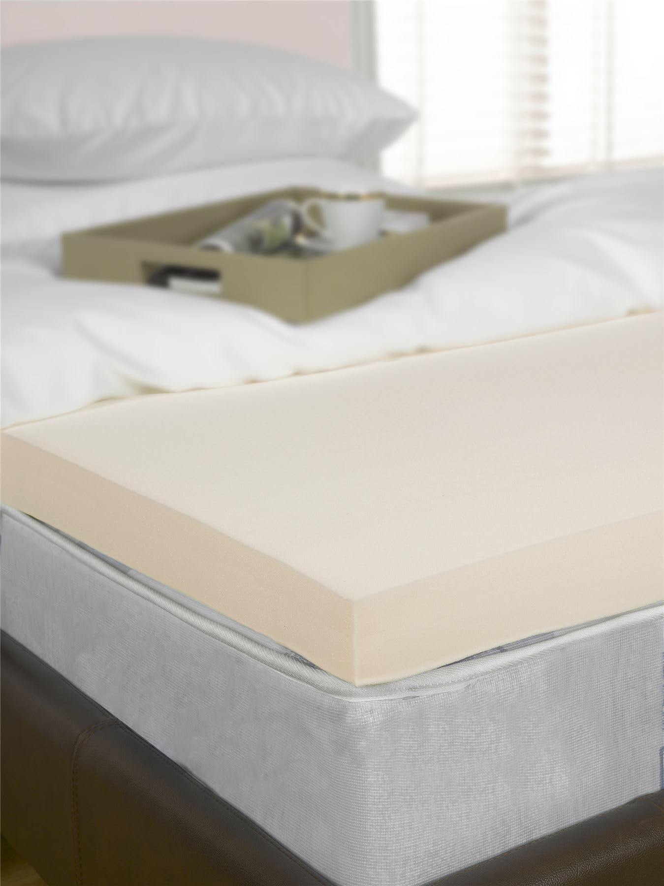 Littens 3 (7.5Cm) 3" (75Mm) Emperor Bed Size Memory Foam Mattress Topper, Extra Deep, Visco, Orthopaedic, Support, Pain Relief (6Ft6, 200Cm X 200Cm) Uk Made By