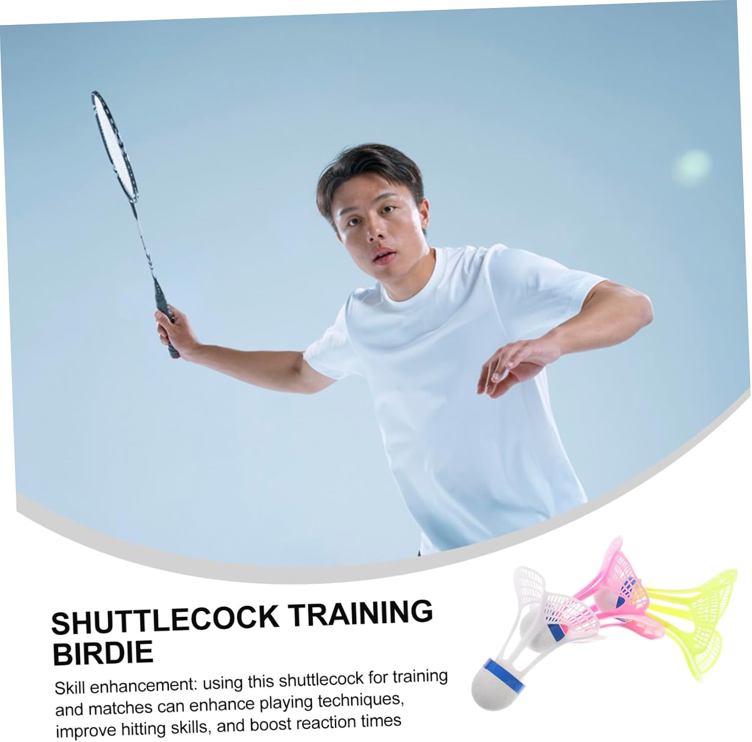 VICASKY 3pcs Badminton Shuttlecocks High Impact Resistance Nylon Rebound Birdie for Outdoor Indoor Training Training Aid