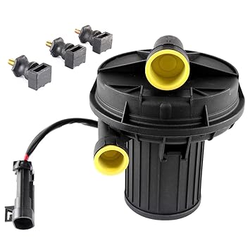 FEIPARTS New Secondary Air Injection Smog Air Pump replacement for 2004-2007 Buick Rainier 2006-2009 Cadillac DTS Buick Lucerne Chevrolet Trailblazer GMC Envoy Bravada 15097130 with 3 Mounts