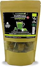 mondomatcha - Tè Verde Matcha Biologico Giapponese - confezione da 30 Capsule, raccolto a mano, macinato a pietra – 100% puro e naturale