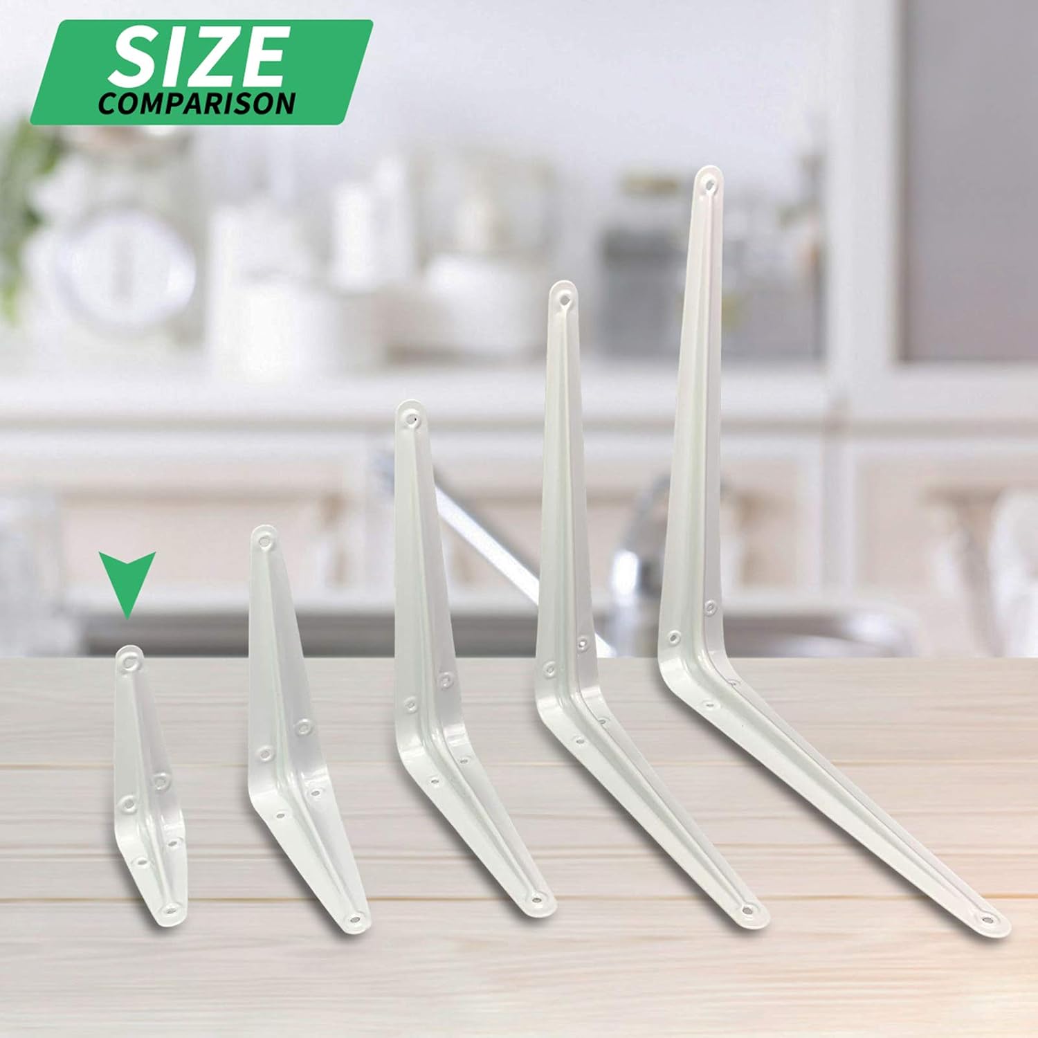 20Pcs White Shelf Brackets 4 Inch, Heavy Duty L Bracket Hardware Corner Brace Support, Metal Joint Angle Bracket for Hanging, Floating Shelves Bracket for Shelf with Screws