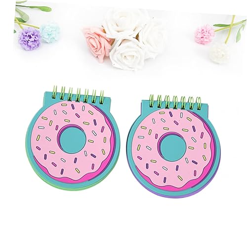 Miniatura 7 de Operitacx 2pcs Pocket Notebook Spiral Planner Undated Small Memo Pad Girl Notebook Cartoon Notepads Weekly Monthly Agenda Spiral Notepads Spiral