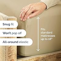 Vista 303 de King Fitted Bed Sheet - Bottom Single Fitted Sheet Only - Ultra-Soft Hotel Luxury Bedding w/ 8-16 Inch Deep Pockets - Breathable, Cooling & Wrinkle