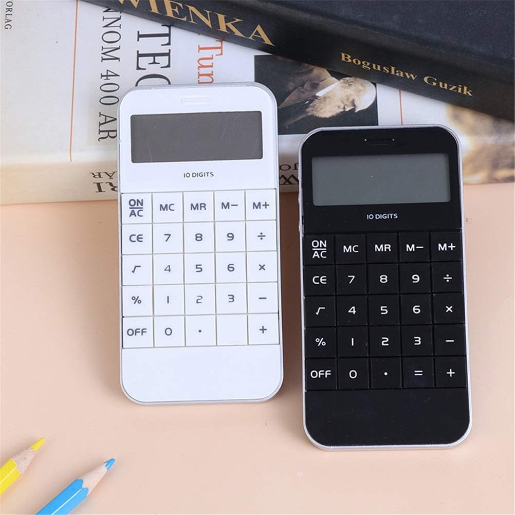 Release 1Pc 10 Digits Display Pocket Electronic Calculating Calculator Office Supplies (White) (White)