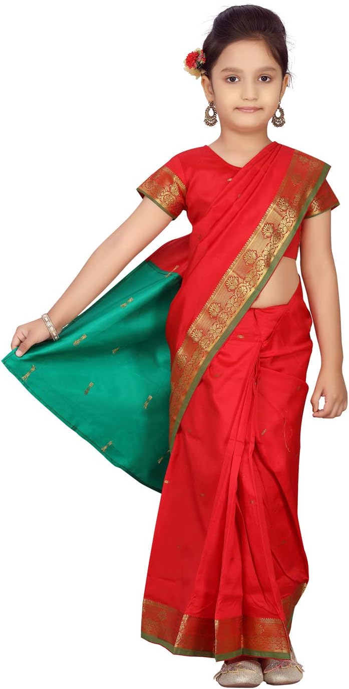 Aarika Girls YELLOW Colour Saari