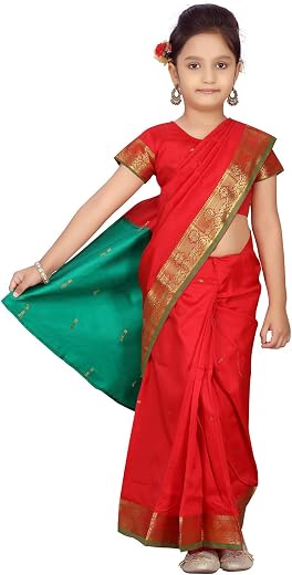 Aarika Girls YELLOW Colour Saari