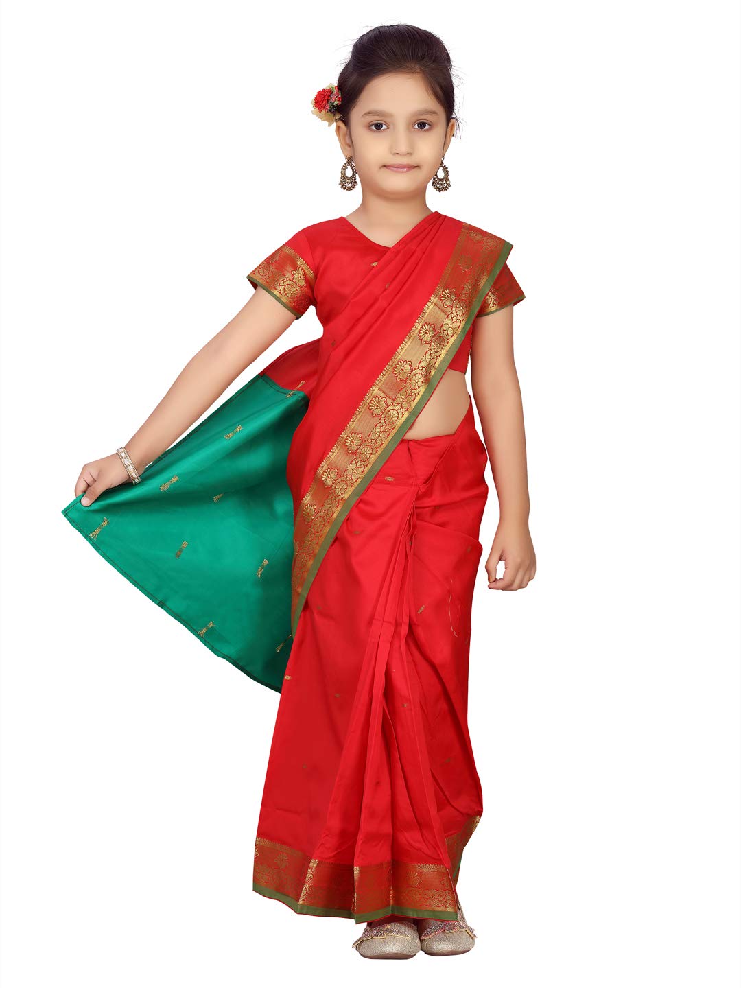Aarika Girls YELLOW Colour Saari - Review, Price and Buying Guide