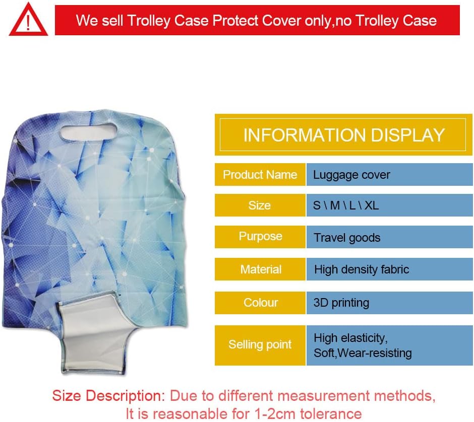 Travel Luggage Cover Spandex Suitcase Protector Washable Baggage Covers for 18-32 Inch Trunk Animal Tiger Print
